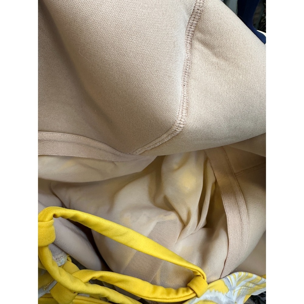 Cacique Swim One Piece Swimsuit Yellow Floral Lace Up Back Ruched Plus Size 20 - Picture 7 of 11